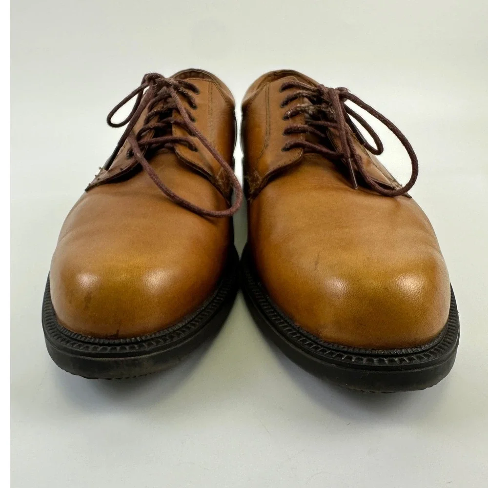 Frye Matthew Oxford Tan Leather Plain Toe Dress Shoes Lace Up Casual Mens 11 M